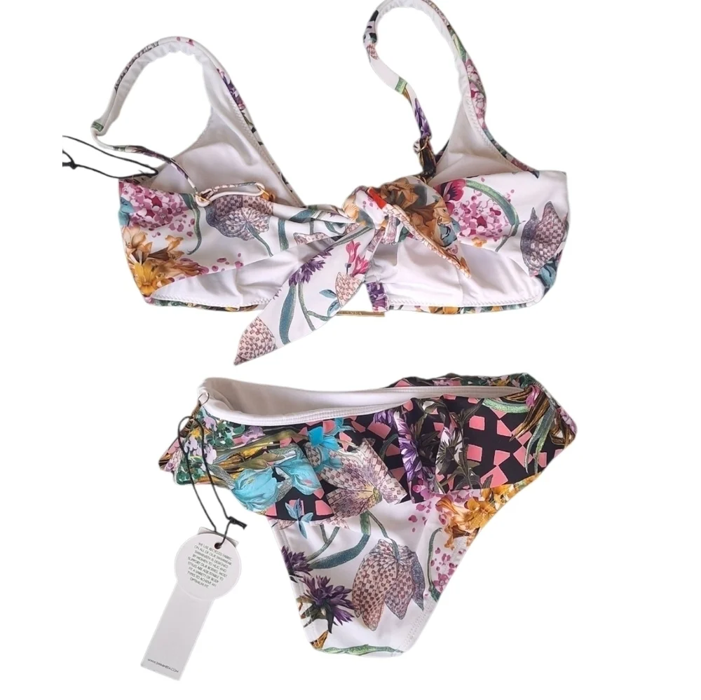 Swiminista Christian Lacroix Floral Girl's Bikini Top & Bottom Swimsuit 6 NWT